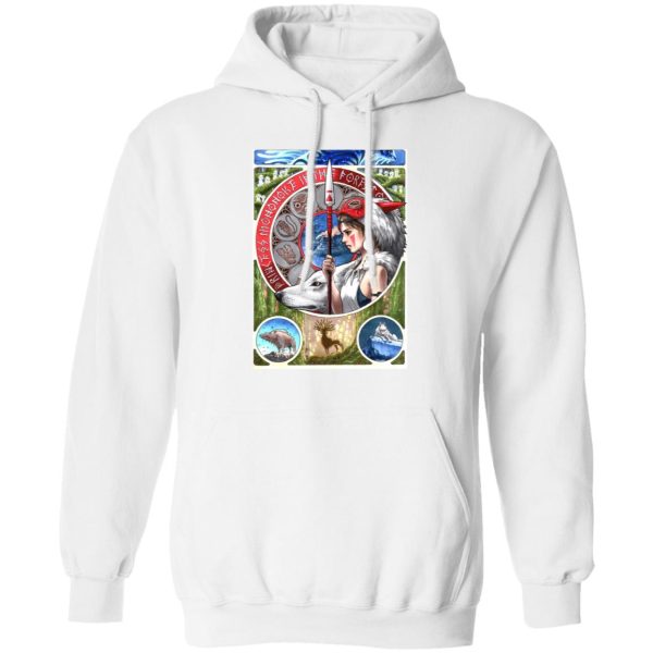 Characters In Princess Mononoke - Princess Mononoke Portrait Art Hoodie-Apparel, Characters In Princess Mononoke, Hoodie, princess mononoke