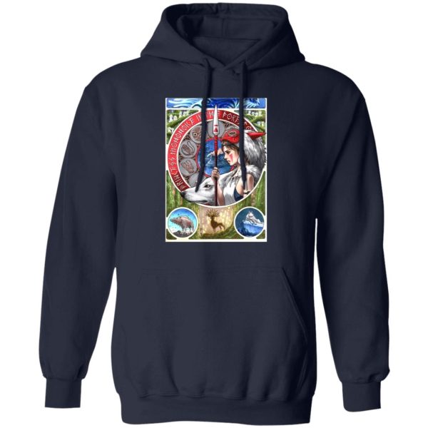 Characters In Princess Mononoke - Princess Mononoke Portrait Art Hoodie-Apparel, Characters In Princess Mononoke, Hoodie, princess mononoke