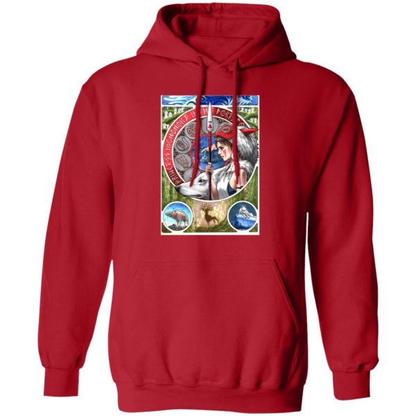 Characters In Princess Mononoke - Princess Mononoke Portrait Art Hoodie-Apparel, Characters In Princess Mononoke, Hoodie, princess mononoke