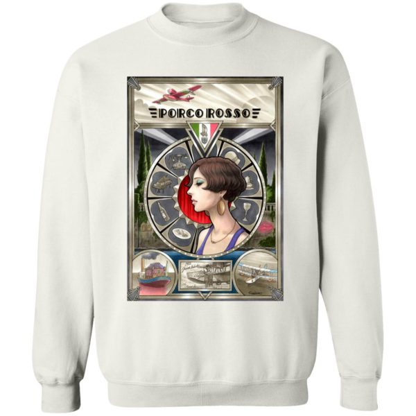 Porco Rosso Fiona Portrait Art Sweatshirt-Apparel, porco rosso, Sweatshirt