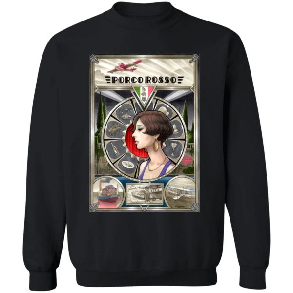 Porco Rosso Fiona Portrait Art Sweatshirt-Apparel, porco rosso, Sweatshirt