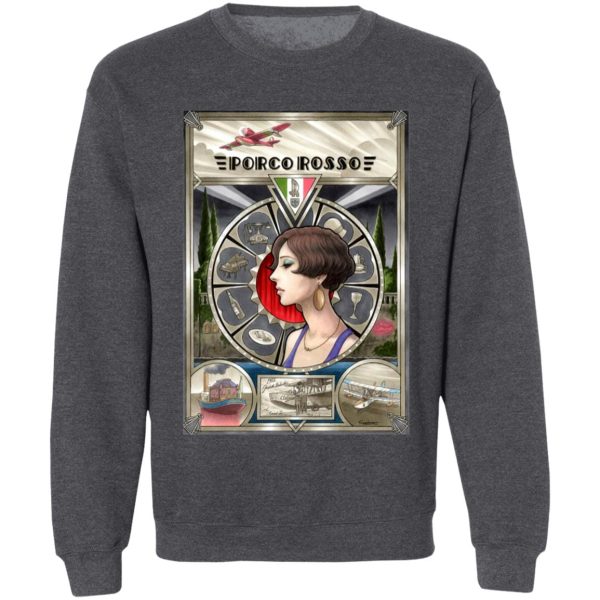 Porco Rosso Fiona Portrait Art Sweatshirt-Apparel, porco rosso, Sweatshirt