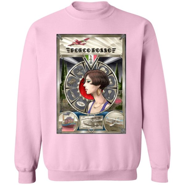 Porco Rosso Fiona Portrait Art Sweatshirt-Apparel, porco rosso, Sweatshirt