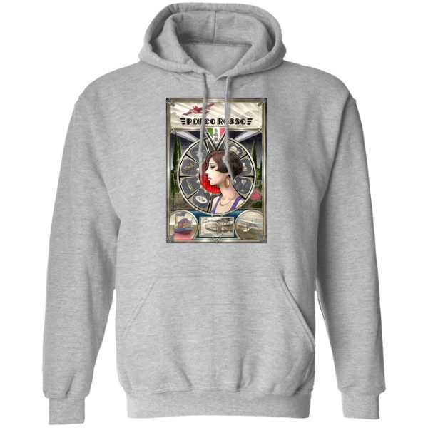 Porco Rosso Fiona Portrait Art Hoodie-Apparel, Hoodie, porco rosso