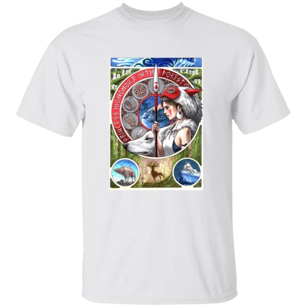 Princess Mononoke Actors - Princess Mononoke Portrait Art T Shirt-Apparel, princess mononoke, Princess Mononoke Actors, Tshirt