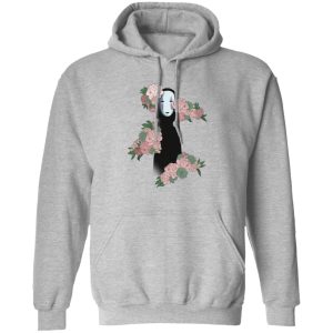 Spirited Away Movie Poster - Spirited Away – Kaonashi by the Flowers style 2 Hoodie-Apparel, Hoodie, Spirited Away, Spirited Away Movie Poster