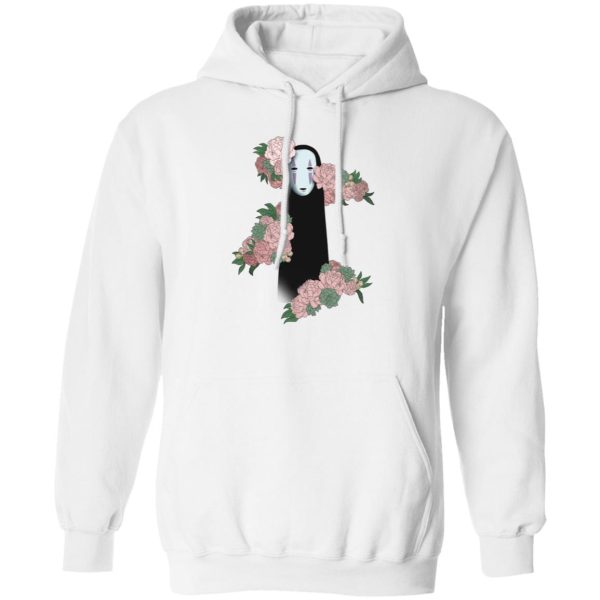 Spirited Away Movie Poster - Spirited Away – Kaonashi by the Flowers style 2 Hoodie-Apparel, Hoodie, Spirited Away, Spirited Away Movie Poster