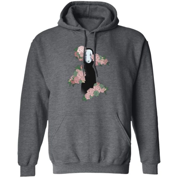 Spirited Away Movie Poster - Spirited Away – Kaonashi by the Flowers style 2 Hoodie-Apparel, Hoodie, Spirited Away, Spirited Away Movie Poster