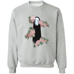 Spirited Away Tattoo - Spirited Away – Kaonashi by the Flowers style 2 Sweatshirt-Apparel, Spirited Away, Spirited Away Tattoo, Sweatshirt