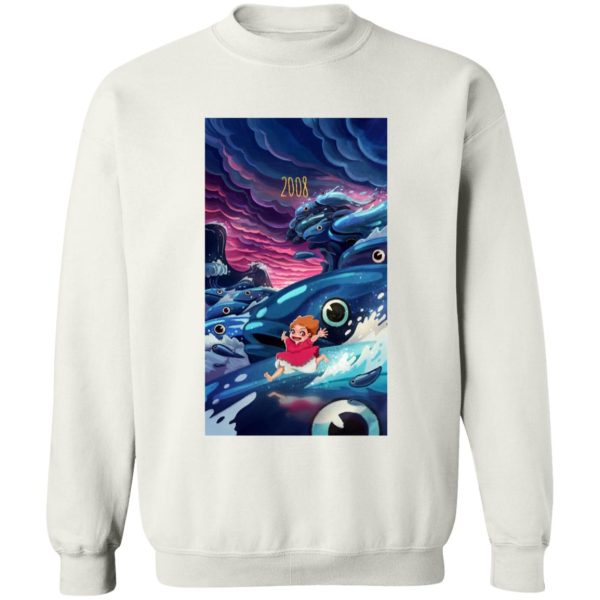 What Does Ponyo Mean - Ponyo 2008 Illustration Sweatshirt-Apparel, ponyo, Sweatshirt, What Does Ponyo Mean