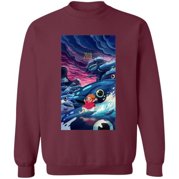 What Does Ponyo Mean - Ponyo 2008 Illustration Sweatshirt-Apparel, ponyo, Sweatshirt, What Does Ponyo Mean