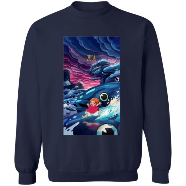 What Does Ponyo Mean - Ponyo 2008 Illustration Sweatshirt-Apparel, ponyo, Sweatshirt, What Does Ponyo Mean