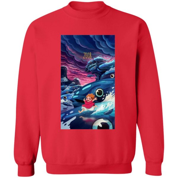 What Does Ponyo Mean - Ponyo 2008 Illustration Sweatshirt-Apparel, ponyo, Sweatshirt, What Does Ponyo Mean