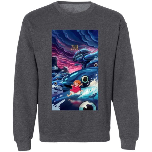 What Does Ponyo Mean - Ponyo 2008 Illustration Sweatshirt-Apparel, ponyo, Sweatshirt, What Does Ponyo Mean