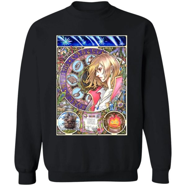 Howl's Moving Castle Music Score - Howl Portrait Art Sweatshirt-Apparel, Howl's Moving Castle, Howl's Moving Castle Music Score, Sweatshirt