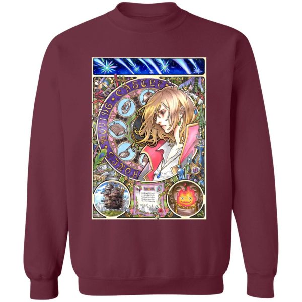 Howl's Moving Castle Music Score - Howl Portrait Art Sweatshirt-Apparel, Howl's Moving Castle, Howl's Moving Castle Music Score, Sweatshirt