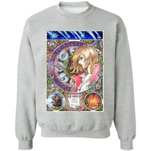 Howl's Moving Castle Music Score - Howl Portrait Art Sweatshirt-Apparel, Howl's Moving Castle, Howl's Moving Castle Music Score, Sweatshirt