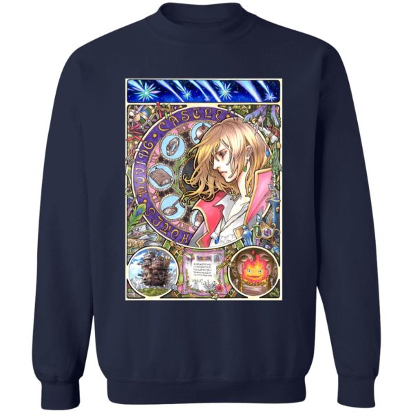 Howl's Moving Castle Music Score - Howl Portrait Art Sweatshirt-Apparel, Howl's Moving Castle, Howl's Moving Castle Music Score, Sweatshirt