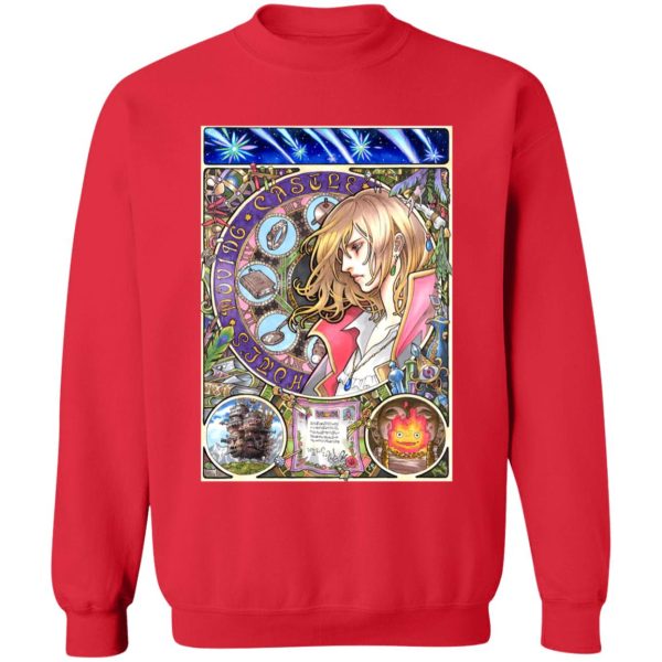 Howl's Moving Castle Music Score - Howl Portrait Art Sweatshirt-Apparel, Howl's Moving Castle, Howl's Moving Castle Music Score, Sweatshirt