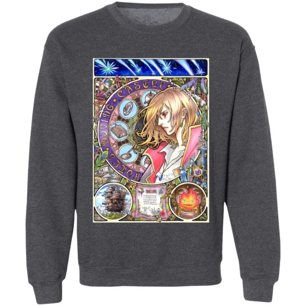 Howl's Moving Castle Music Score - Howl Portrait Art Sweatshirt-Apparel, Howl's Moving Castle, Howl's Moving Castle Music Score, Sweatshirt