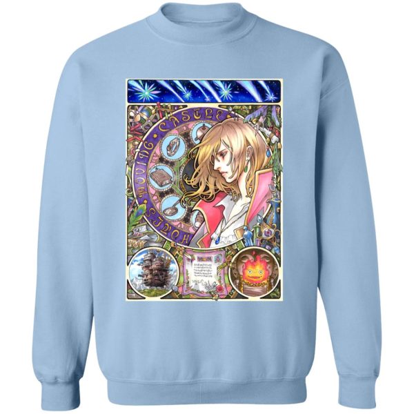 Howl's Moving Castle Music Score - Howl Portrait Art Sweatshirt-Apparel, Howl's Moving Castle, Howl's Moving Castle Music Score, Sweatshirt