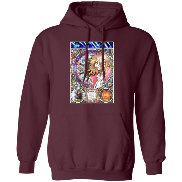 Howl's Moving Castle Merry Go Round Of Life Piano Sheet - Howl Portrait Art Hoodie-Apparel, Hoodie, Howl's Moving Castle, Howl's Moving Castle Merry Go Round Of Life Piano Sheet