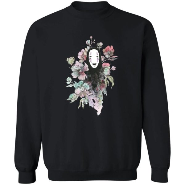 Spirited Away Japanese - Spirited Away – Kaonashi by the Flowers Sweatshirt-Apparel, Spirited Away, Spirited Away Japanese, Sweatshirt