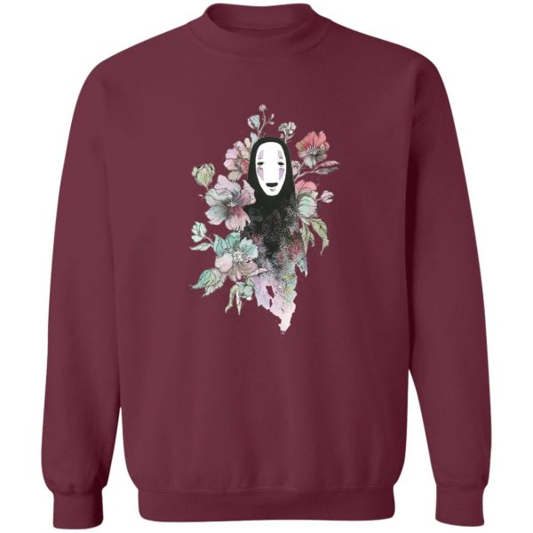 Spirited Away Japanese - Spirited Away – Kaonashi by the Flowers Sweatshirt-Apparel, Spirited Away, Spirited Away Japanese, Sweatshirt