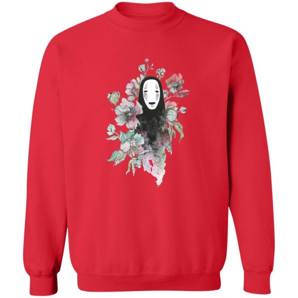 Spirited Away Japanese - Spirited Away – Kaonashi by the Flowers Sweatshirt-Apparel, Spirited Away, Spirited Away Japanese, Sweatshirt