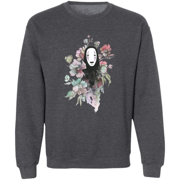 Spirited Away Japanese - Spirited Away – Kaonashi by the Flowers Sweatshirt-Apparel, Spirited Away, Spirited Away Japanese, Sweatshirt