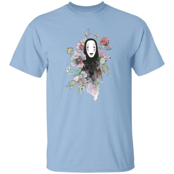 Spirited Away Live Action - Spirited Away – Kaonashi by the Flowers T Shirt-Apparel, Spirited Away, Spirited Away Live Action, Tshirt