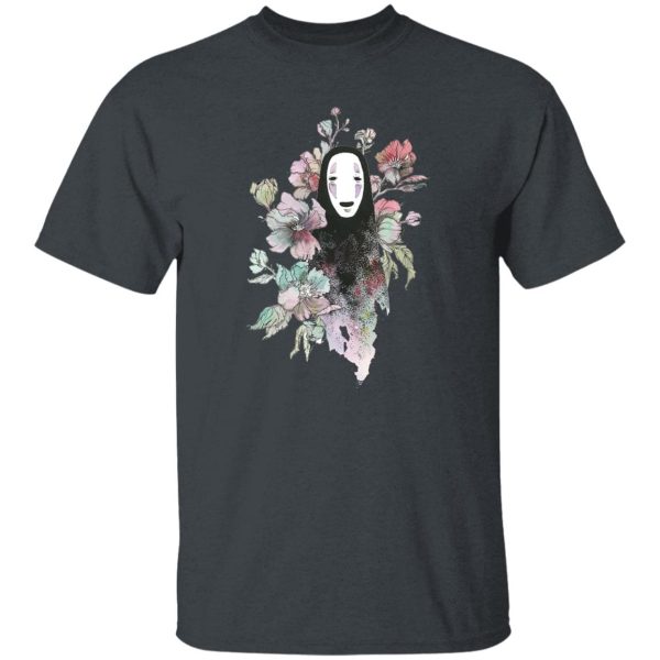 Spirited Away Live Action - Spirited Away – Kaonashi by the Flowers T Shirt-Apparel, Spirited Away, Spirited Away Live Action, Tshirt