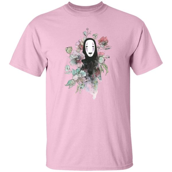 Spirited Away Live Action - Spirited Away – Kaonashi by the Flowers T Shirt-Apparel, Spirited Away, Spirited Away Live Action, Tshirt