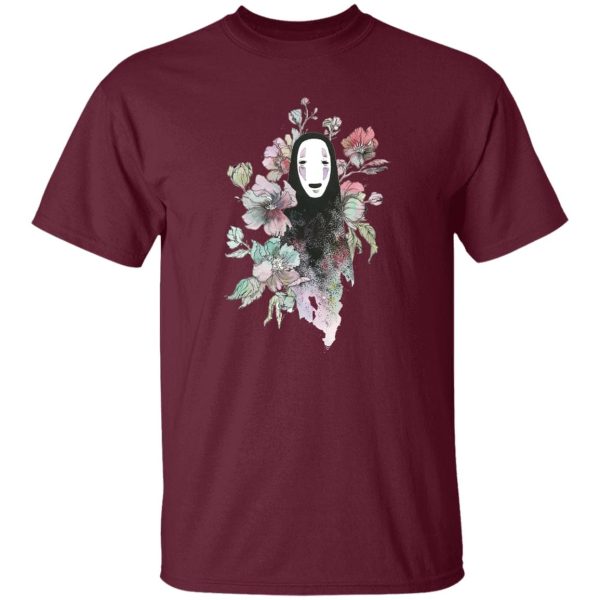 Spirited Away Live Action - Spirited Away – Kaonashi by the Flowers T Shirt-Apparel, Spirited Away, Spirited Away Live Action, Tshirt