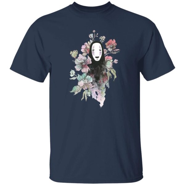 Spirited Away Live Action - Spirited Away – Kaonashi by the Flowers T Shirt-Apparel, Spirited Away, Spirited Away Live Action, Tshirt