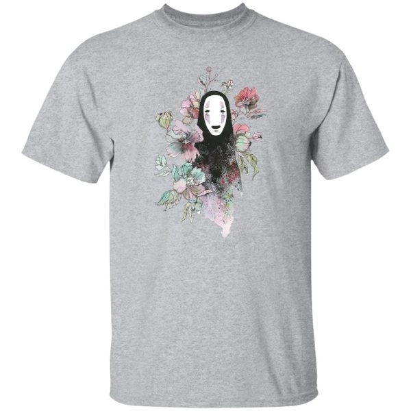 Spirited Away Live Action - Spirited Away – Kaonashi by the Flowers T Shirt-Apparel, Spirited Away, Spirited Away Live Action, Tshirt