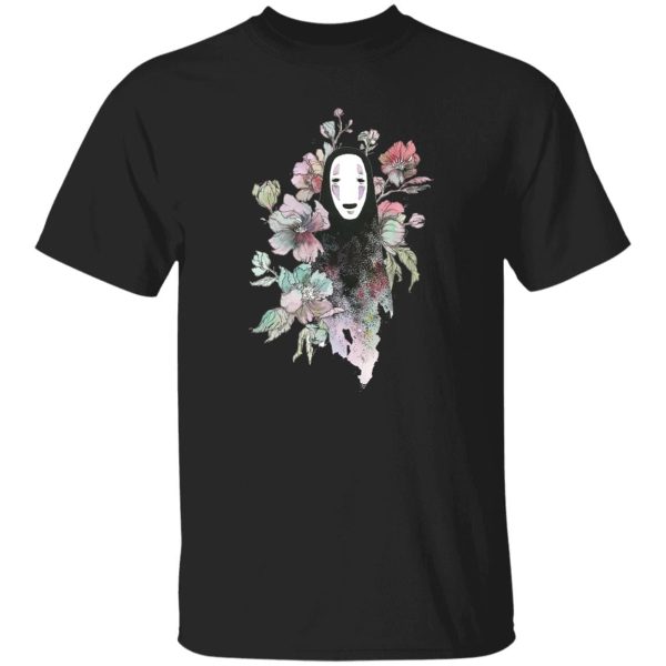 Spirited Away Live Action - Spirited Away – Kaonashi by the Flowers T Shirt-Apparel, Spirited Away, Spirited Away Live Action, Tshirt