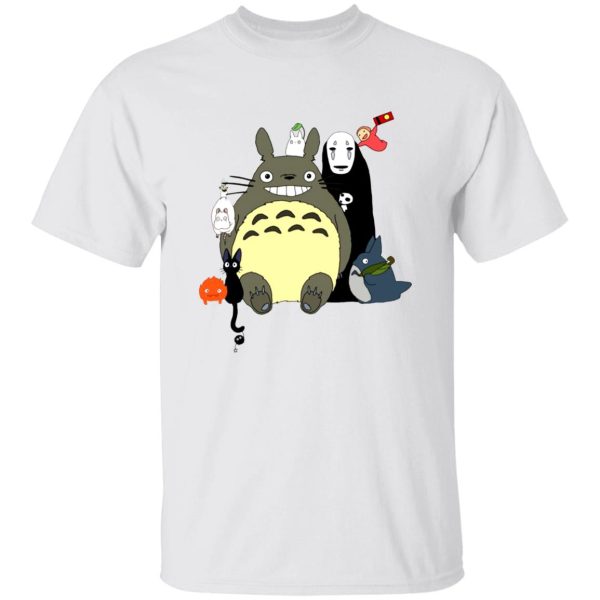 Totoro Plush - Studio Ghibli – Totoro and Friends T Shirt-Apparel, My Neighbor Totoro, Totoro Plush, Tshirt