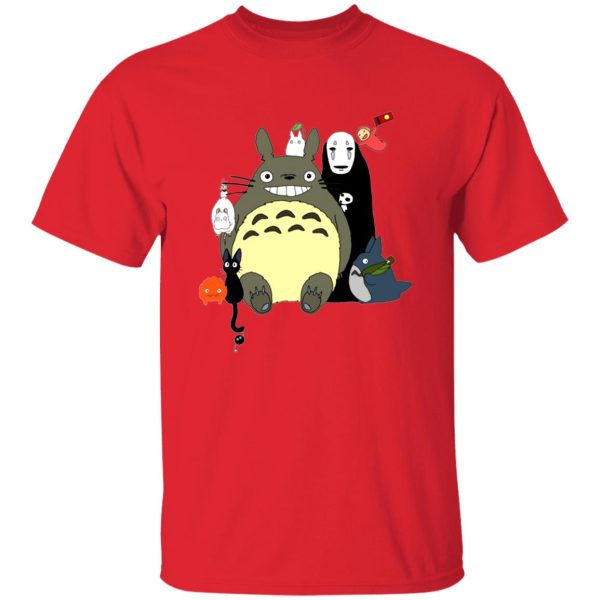 Totoro Plush - Studio Ghibli – Totoro and Friends T Shirt-Apparel, My Neighbor Totoro, Totoro Plush, Tshirt