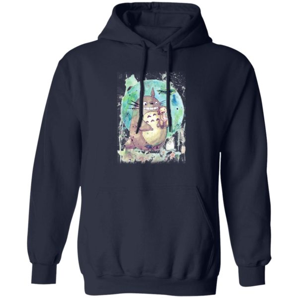 Totoro Characters - Totoro and Mei Watercolor Hoodie-Apparel, Hoodie, My Neighbor Totoro, Totoro Characters