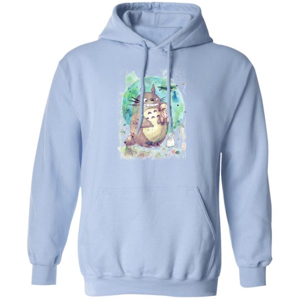 Totoro Characters - Totoro and Mei Watercolor Hoodie-Apparel, Hoodie, My Neighbor Totoro, Totoro Characters