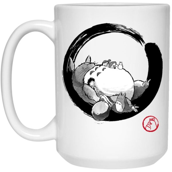 Totoro Costume - Totoro Family and the Girls in Black and White Mug-House Decor, Mug, My Neighbor Totoro, Totoro Costume