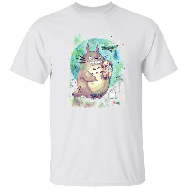 Totoro Wallpaper - Totoro and Mei Watercolor T Shirt-Apparel, My Neighbor Totoro, Totoro Wallpaper, Tshirt