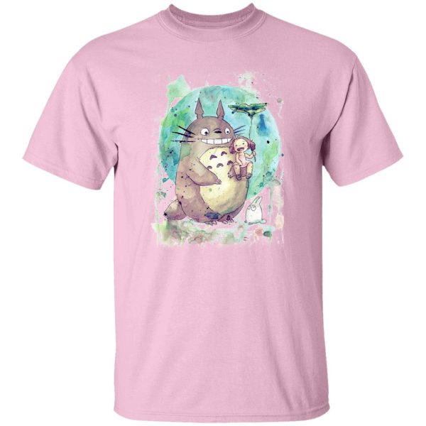 Totoro Wallpaper - Totoro and Mei Watercolor T Shirt-Apparel, My Neighbor Totoro, Totoro Wallpaper, Tshirt