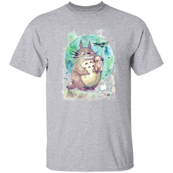 Totoro Wallpaper - Totoro and Mei Watercolor T Shirt-Apparel, My Neighbor Totoro, Totoro Wallpaper, Tshirt