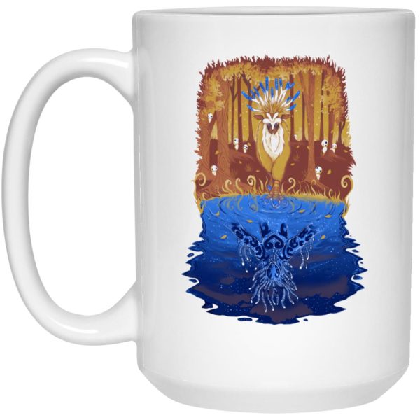 Princess Mononoke Cosplay - Princess Mononoke Shishigami Day and Night time Mug-House Decor, Mug, princess mononoke, Princess Mononoke Cosplay