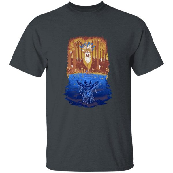 Princess Mononoke Movie Poster - Princess Mononoke Shishigami Day and Night time T Shirt-Apparel, princess mononoke, Princess Mononoke Movie Poster, Tshirt