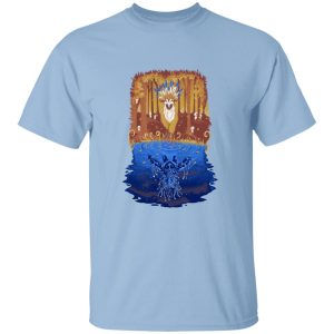 Princess Mononoke Movie Poster - Princess Mononoke Shishigami Day and Night time T Shirt-Apparel, princess mononoke, Princess Mononoke Movie Poster, Tshirt