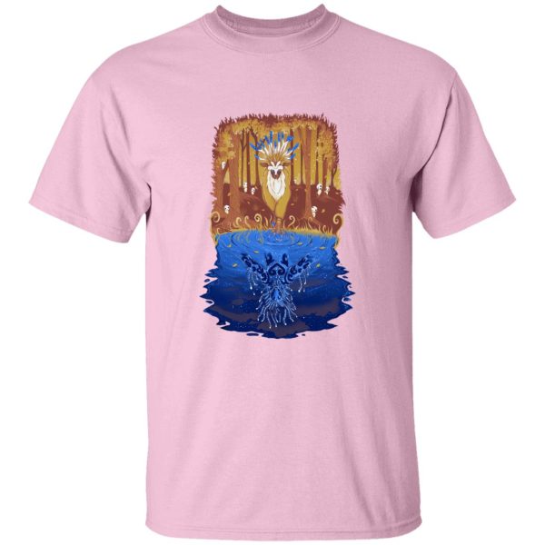 Princess Mononoke Movie Poster - Princess Mononoke Shishigami Day and Night time T Shirt-Apparel, princess mononoke, Princess Mononoke Movie Poster, Tshirt