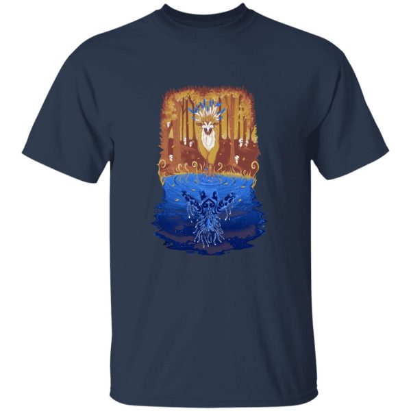 Princess Mononoke Movie Poster - Princess Mononoke Shishigami Day and Night time T Shirt-Apparel, princess mononoke, Princess Mononoke Movie Poster, Tshirt